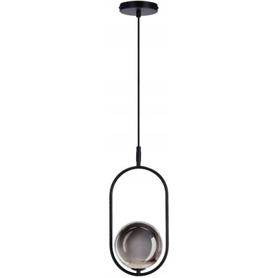 Inny producent CORDEL Lampa Wisząca Zwis 1x28W G9 Czarny, Klosz Grafitowy Okrągły Kula Inny producent CORDEL Lampa Wisząca Zwis 1x28W G9 Czarny, Klosz Grafitowy Okrągły Kula