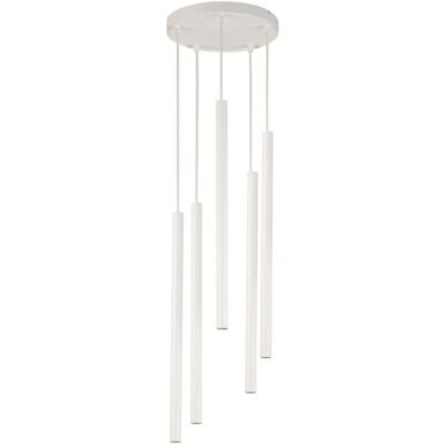 Cylindriczna okrągła lampa wisząca Sopel 33626 Sigma metalowa biała Cylindriczna okrągła lampa wisząca Sopel 33626 Sigma metalowa biała