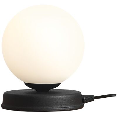 Aldex Czarna lampa stołowa Ball kulista na szafkę nocną loftowa Aldex Czarna lampa stołowa Ball kulista na szafkę nocną loftowa