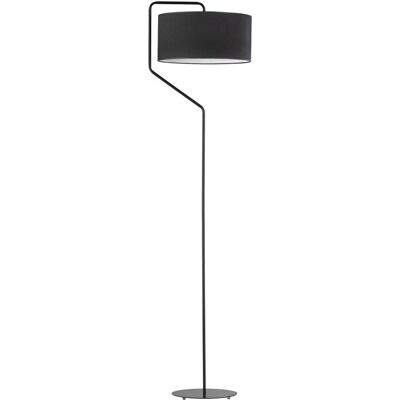 Designerska lampa podłogowa do pokoju dziennego, Lysne, Tesallia Velur, Czarny Designerska lampa podłogowa do pokoju dziennego, Lysne, Tesallia Velur, Czarny