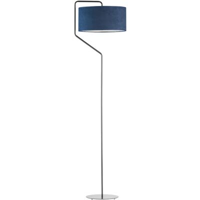 Designerska lampa podłogowa w stylu vintage, Lysne, Tesallia Velur E27, Granatowy Designerska lampa podłogowa w stylu vintage, Lysne, Tesallia Velur E27, Granatowy