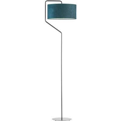 Designerska lampa podłogowa w stylu vintage, Lysne, Tesallia Velur, E27, Zieleń butelkowa Designerska lampa podłogowa w stylu vintage, Lysne, Tesallia Velur, E27, Zieleń butelkowa