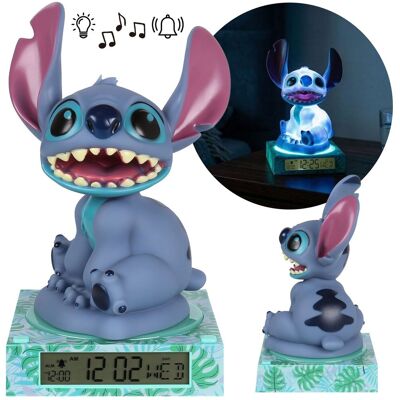 sarcia.eu DISNEY Stitch Lampka nocna 3D z budzikiem i kalendarzem, ŚWIECĄCA figurka, ŚWIATŁO, DŹWIĘK sarcia.eu DISNEY Stitch Lampka nocna 3D z budzikiem i kalendarzem, ŚWIECĄCA figurka, ŚWIATŁO, DŹWIĘK