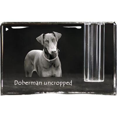 Doberman, Dobermann I - stojak na długopis, kryształowy organizer ze zdjęciem psa, unikatowa ozdoba biurka marki Art-Dog Doberman, Dobermann I - stojak na długopis, kryształowy organizer ze zdjęciem psa, unikatowa ozdoba biurka marki Art-Dog