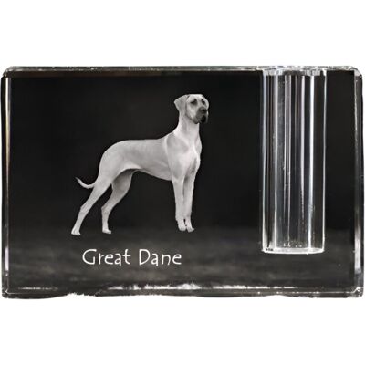 Dog niemiecki - stojak na długopis, kryształowy organizer ze zdjęciem psa, unikatowa ozdoba biurka marki Art-Dog Dog niemiecki - stojak na długopis, kryształowy organizer ze zdjęciem psa, unikatowa ozdoba biurka marki Art-Dog