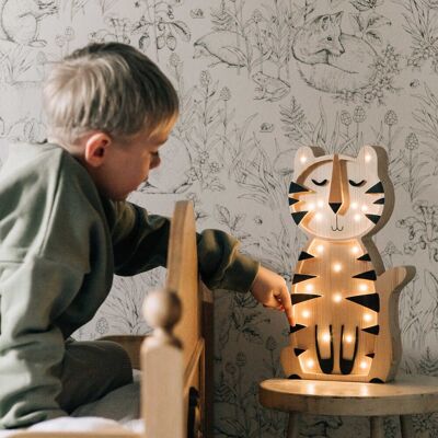 roomGAGA Drewniana Lampka Tygrys - Widoczne Drewno roomGAGA Drewniana Lampka Tygrys - Widoczne Drewno