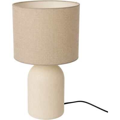 Koopman Duża Lampa Stołowa Ceramiczna Brązowa Z Lnianym Abażurem 46 Cm Klasyczna Do Wnętrz Koopman Duża Lampa Stołowa Ceramiczna Brązowa Z Lnianym Abażurem 46 Cm Klasyczna Do Wnętrz