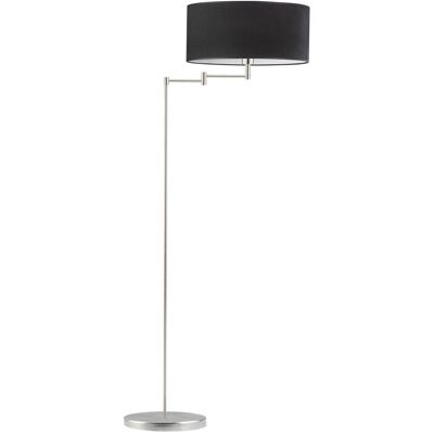 LYSNE Elegancka lampa podłogowa z welurowym kloszem CANCUN VELUR, czarny LYSNE Elegancka lampa podłogowa z welurowym kloszem CANCUN VELUR, czarny