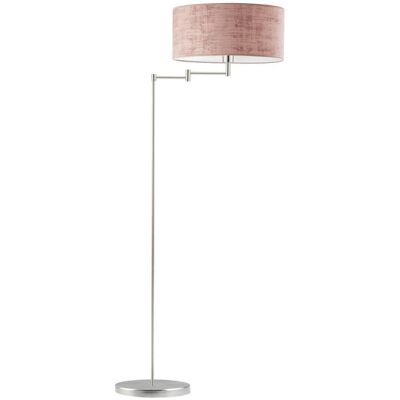 LYSNE Elegancka lampa podłogowa z welurowym kloszem CANCUN VELUR, różowy LYSNE Elegancka lampa podłogowa z welurowym kloszem CANCUN VELUR, różowy