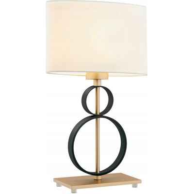 Elegancka Lampa Stołowa Kremowo-Czarna Złota E27 Perseo Argon Elegancka Lampa Stołowa Kremowo-Czarna Złota E27 Perseo Argon