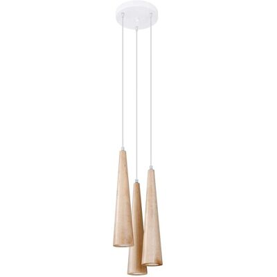 Iga Elegancka Lampa Wisząca Skandynawski Styl Drewno SWIFT 3P Iga Elegancka Lampa Wisząca Skandynawski Styl Drewno SWIFT 3P