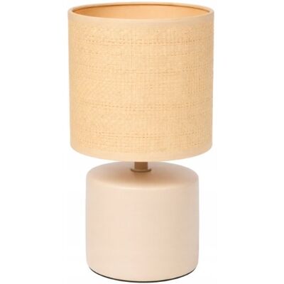 Inny producent ELEGANCKA NOWOCZESNA LAMPKA NOCNA STOŁOWA OKRĄGŁA BEŻOWA CERAMICZNA KABEL Inny producent ELEGANCKA NOWOCZESNA LAMPKA NOCNA STOŁOWA OKRĄGŁA BEŻOWA CERAMICZNA KABEL