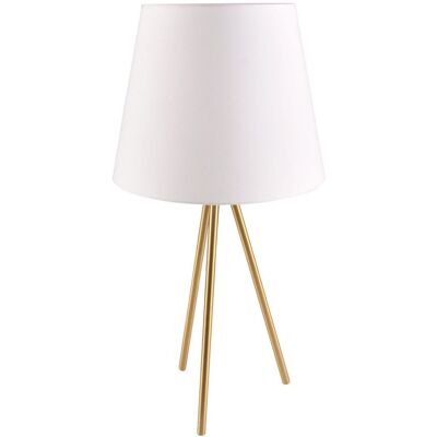 Sanico Electronics Polska Sanico Goldlux ELENA 1xE27 lampa stołowa biało złota IP20 - 325525 Sanico Electronics Polska Sanico Goldlux ELENA 1xE27 lampa stołowa biało złota IP20 - 325525