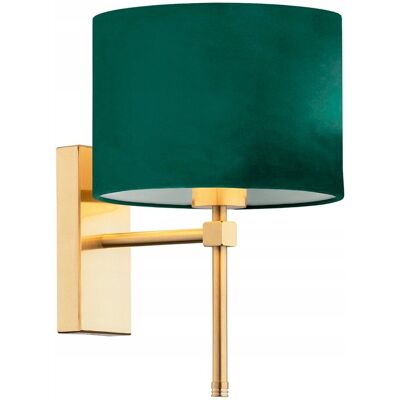Glamour Lampa Stołowa Zielony Welur Mosiądz E27 Abbano Argon Glamour Lampa Stołowa Zielony Welur Mosiądz E27 Abbano Argon