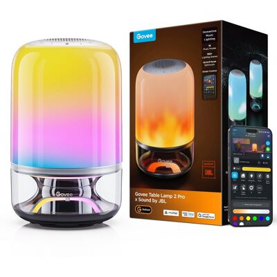 Govee H6020 Table Lamp 2 Pro Sound by JBL Lampa LED RGBICWW, 600lm, Wi-Fi, Bluetooth, 5200mAh Govee H6020 Table Lamp 2 Pro Sound by JBL Lampa LED RGBICWW, 600lm, Wi-Fi, Bluetooth, 5200mAh