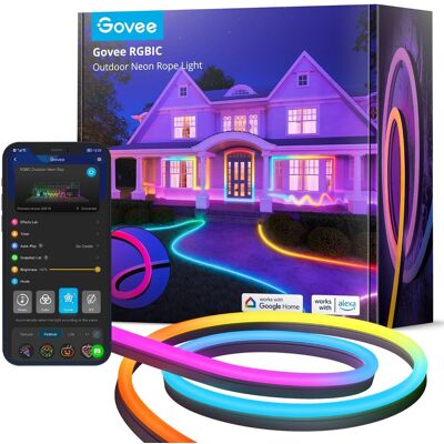 Govee RGBIC Neon LED taśma - 10m Wodoodporna na zewnątrz Govee RGBIC Neon LED taśma - 10m Wodoodporna na zewnątrz