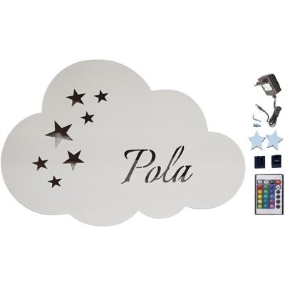 inna (Inny) GWIAZDKI Lampka nocna Z IMIENIEM LED RGB CHMURKA , sieciowe PILOT KOLORY inna (Inny) GWIAZDKI Lampka nocna Z IMIENIEM LED RGB CHMURKA , sieciowe PILOT KOLORY