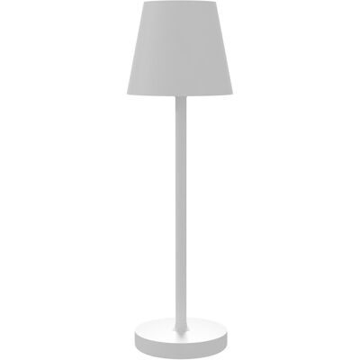HOMCOM Lampa stołowa LED z USB, Ładowalna z 3 Kolorami Światła, Przenośna Nocna z Dotykiem, do Salonu, Metal, Biały HOMCOM Lampa stołowa LED z USB, Ładowalna z 3 Kolorami Światła, Przenośna Nocna z Dotykiem, do Salonu, Metal, Biały