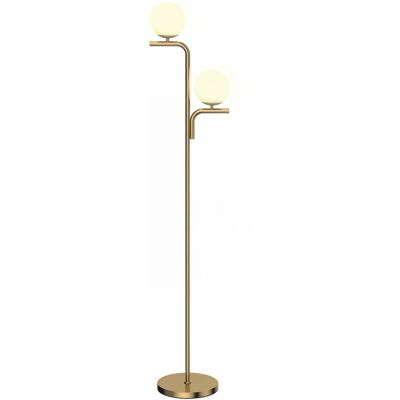 HOMCOM Nowoczesna LED lampa stojąca z 3 barwami światła, podłogowa, złota HOMCOM Nowoczesna LED lampa stojąca z 3 barwami światła, podłogowa, złota