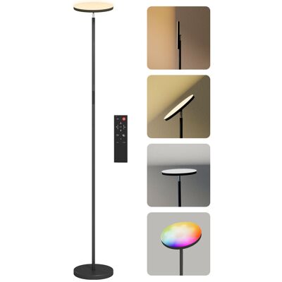 Homcom Rgb Lampa Stojąca Z Obrotową Głowicą, Nowoczesna Lampa Podłogowa Homcom Rgb Lampa Stojąca Z Obrotową Głowicą, Nowoczesna Lampa Podłogowa