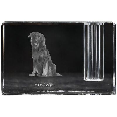 Hovawart - stojak na długopis, kryształowy organizer ze zdjęciem psa, unikatowa ozdoba biurka marki Art-Dog Hovawart - stojak na długopis, kryształowy organizer ze zdjęciem psa, unikatowa ozdoba biurka marki Art-Dog