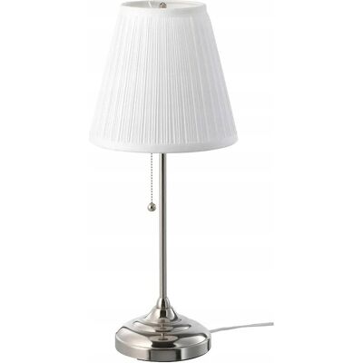 IKEA ARSTID LAMPA STOŁOWA NIKLOWANA / BIAŁA 55 cm IKEA ARSTID LAMPA STOŁOWA NIKLOWANA / BIAŁA 55 cm