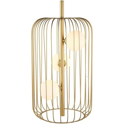 Industrialna LAMPA stołowa HAYDEN MTM-3934/3 GD Italux stojąca LAMPKA biurkowa metalowa klatka kule balls złota Industrialna LAMPA stołowa HAYDEN MTM-3934/3 GD Italux stojąca LAMPKA biurkowa metalowa klatka kule balls złota