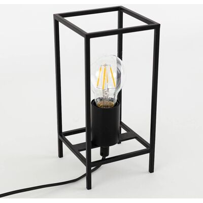 Industrialna LAMPKA stojąca MELANDO TB-3343-1S-BK Italux stołowa LAMPA gabinetowa czarna Industrialna LAMPKA stojąca MELANDO TB-3343-1S-BK Italux stołowa LAMPA gabinetowa czarna