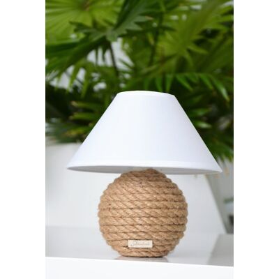 KERD Jutowa biała MINI lampka stołowa nocna Boho naturalny sznurek JUTA KERD Jutowa biała MINI lampka stołowa nocna Boho naturalny sznurek JUTA