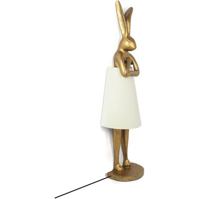 Kare Design KARE lampa podłogowa RABBIT 150 cm biała / złota Kare Design KARE lampa podłogowa RABBIT 150 cm biała / złota