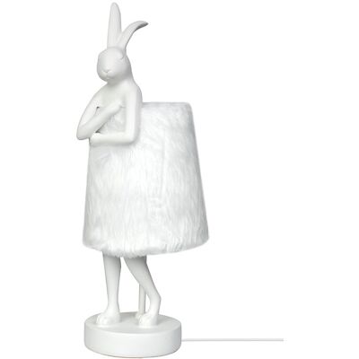 King Home Kare Lampa Stołowa Rabbit Fur 50 Cm Biała / Srebrna King Home Kare Lampa Stołowa Rabbit Fur 50 Cm Biała / Srebrna