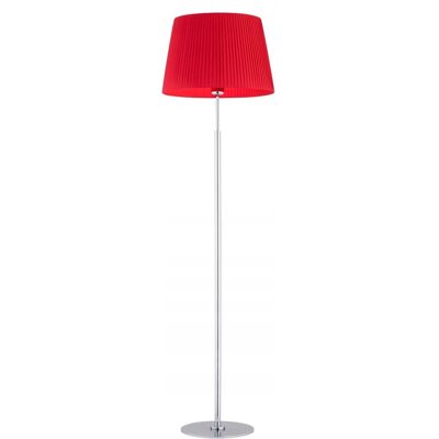 Klasyczna Lampa Podłogowa Czerwona Chrom E27 Do Salonu Asti Argon Klasyczna Lampa Podłogowa Czerwona Chrom E27 Do Salonu Asti Argon