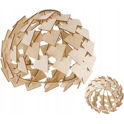 LED-ONE Klosz DREWNIANY do lamp na E27 Loft XXL 41 drewno LED-ONE Klosz DREWNIANY do lamp na E27 Loft XXL 41 drewno