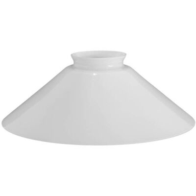 Huta Klosz szklany daszek opalowy 4307 - śr. 200/57 mm - biały błyszczący Huta Klosz szklany daszek opalowy 4307 - śr. 200/57 mm - biały błyszczący