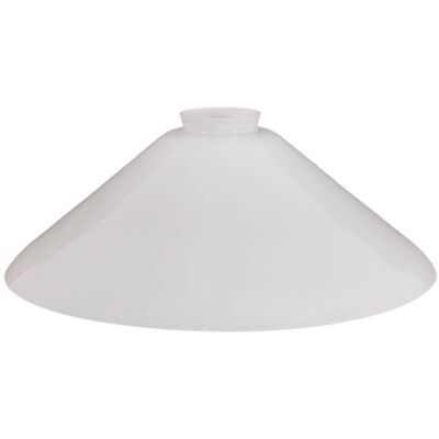 Huta Klosz szklany daszek opalowy 5558 - śr. 300/58 mm - biały błyszczący Huta Klosz szklany daszek opalowy 5558 - śr. 300/58 mm - biały błyszczący