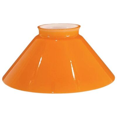 Huta Klosz szklany daszek opalowy malowany 4310 - śr. 150/57 mm - pomarańczowy Huta Klosz szklany daszek opalowy malowany 4310 - śr. 150/57 mm - pomarańczowy