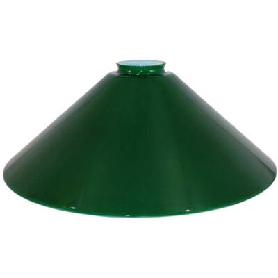 Huta Klosz szklany daszek opalowy malowany 5558 - śr. 300/58 mm - zielony Huta Klosz szklany daszek opalowy malowany 5558 - śr. 300/58 mm - zielony