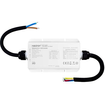 Kontroler LED LS2-WP / poj. kolor-podw. biały / RGB / RGBW / RGB + CCT / 12-36VDC / 5x6A / MiBoxer Kontroler LED LS2-WP / poj. kolor-podw. biały / RGB / RGBW / RGB + CCT / 12-36VDC / 5x6A / MiBoxer