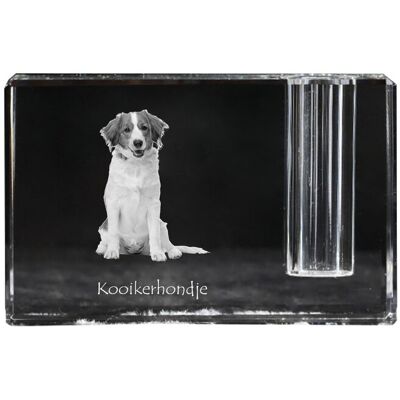 Kooikerhondje - stojak na długopis, kryształowy organizer ze zdjęciem psa, unikatowa ozdoba biurka marki Art-Dog Kooikerhondje - stojak na długopis, kryształowy organizer ze zdjęciem psa, unikatowa ozdoba biurka marki Art-Dog