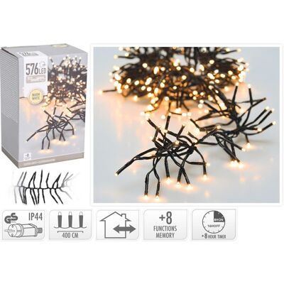 Koopman, Lampki Choinkowe Łańcuch Świetlny 576 Led Timer Ciepły Biały Koopman, Lampki Choinkowe Łańcuch Świetlny 576 Led Timer Ciepły Biały