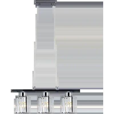 Mdeco Kryształowa lampa wisząca 6791/3 8C do sypialni chrom Mdeco Kryształowa lampa wisząca 6791/3 8C do sypialni chrom