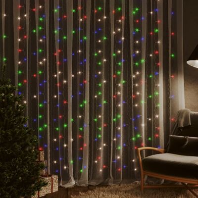 VMP Kurtyna lampek, 3x3m, 300 kolorowych diod LED, 8 funkcji VMP Kurtyna lampek, 3x3m, 300 kolorowych diod LED, 8 funkcji