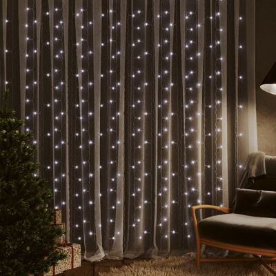 VMP Kurtyna lampek, 3x3m, 300 zimnych białych LED, 8 funkcji VMP Kurtyna lampek, 3x3m, 300 zimnych białych LED, 8 funkcji