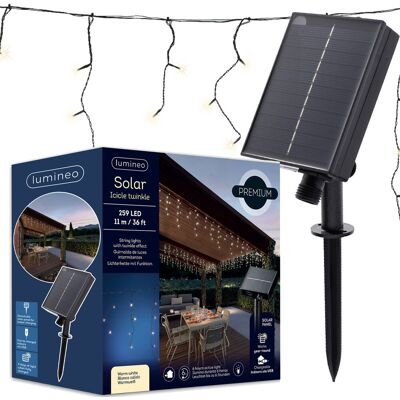 Kaemingk Kurtyna Świetlna 259led 11m Ciepły Biały Solar 8 Funkcji Czarny Kabel Kaemingk Kurtyna Świetlna 259led 11m Ciepły Biały Solar 8 Funkcji Czarny Kabel