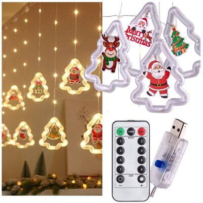 Inny producent Kurtyna Świetlna Lampki Choinkowe Świąteczne Światełka Girlanda Wewnętrzne Inny producent Kurtyna Świetlna Lampki Choinkowe Świąteczne Światełka Girlanda Wewnętrzne