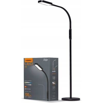 Lampa 2w1 podłogowa biurkowa LED Tokyo ściemnialna VIDEX czarny 12W 700lm Lampa 2w1 podłogowa biurkowa LED Tokyo ściemnialna VIDEX czarny 12W 700lm