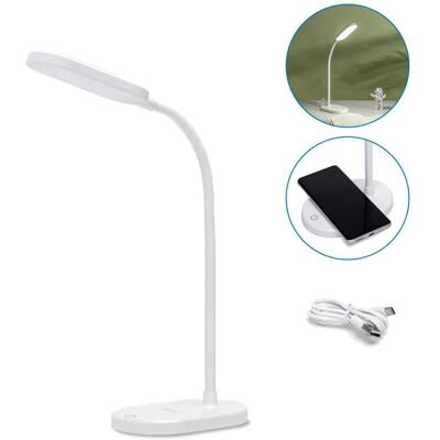 Aigostar Lampa Biurkowa 2.5W/160Lm Z Ładowarką Indukcyjną Biała Neutralna 5000K Aigostar Lampa Biurkowa 2.5W/160Lm Z Ładowarką Indukcyjną Biała Neutralna 5000K
