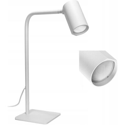 Syntron Lampa biurkowa BORA HG-BL003 1xGU10 biała Wysoka Jakość, klosz na klik Syntron Lampa biurkowa BORA HG-BL003 1xGU10 biała Wysoka Jakość, klosz na klik
