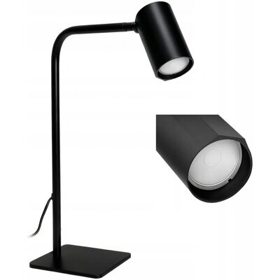 Syntron Lampa biurkowa BORA HG-BL003 1xGU10 czarna Wysoka Jakość, klosz na klik Syntron Lampa biurkowa BORA HG-BL003 1xGU10 czarna Wysoka Jakość, klosz na klik