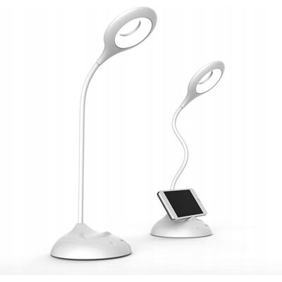 Inny producent Lampa biurkowa LED, ściemniana, ze sterowaniem dotykowym, 5 trybów, biała Inny producent Lampa biurkowa LED, ściemniana, ze sterowaniem dotykowym, 5 trybów, biała